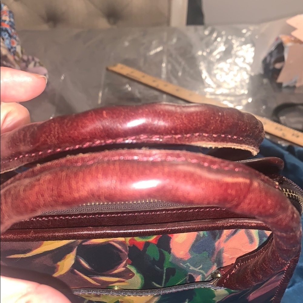 PATRICIA NASH Brown Structured Satchel with Dark Handles and Tassel NEOT - Picture 5 of 16